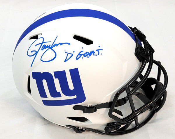 Lawrence Taylor Autographed Signed New York Giants Riddell Lunar Eclipse Authentic Helmet W/ D G.O.A.T. Beckett Witnessed 