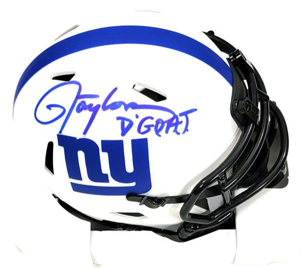 Lawrence Taylor Autographed Signed New York Giants Riddell Lunar Eclipse Speed Mini Helmet W/ D G.O.A.T. Beckett Witness 