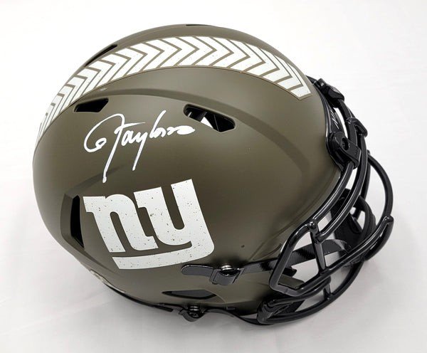 Lawrence Taylor Autographed Signed New York Giants Riddell Salute To Service Authentic Helmet Beckett Witness 