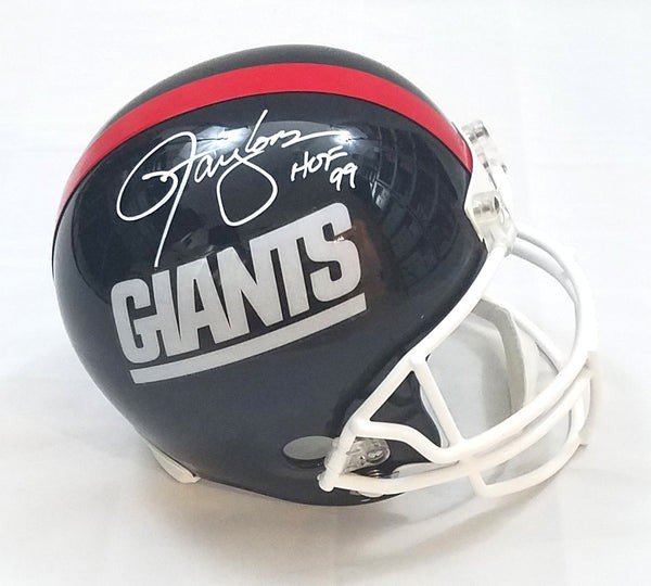 Lawrence Taylor Autographed Signed New York Giants Slate Replica Helmet Beckett Witnessed 