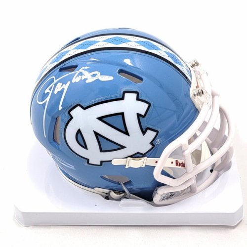 Lawrence Taylor Autographed Signed Unc North Carolina Speed Mini Helmet Beckett Witnessed 