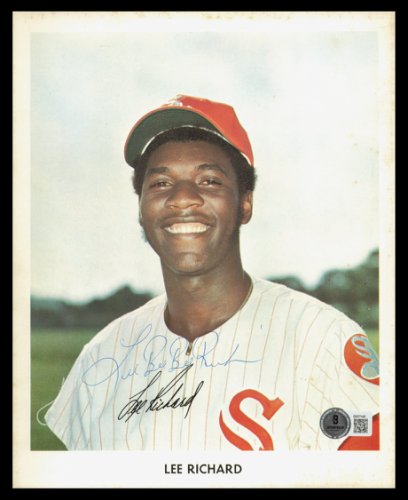 Lee "Bee Bee" Richard Autographed Signed 8X10 Team Issued Photo Chicago White Sox Beckett Beckett Qr #Bm37446 