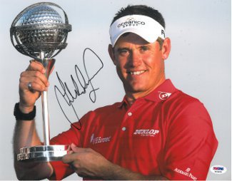 Lee Westwood Autographed Signed 11X14 Photo PGA w/ Trophy- PSA Hologram 