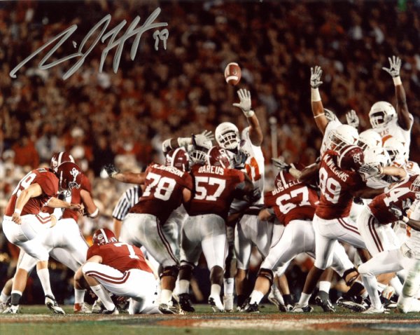 Leigh Tiffin Alabama Crimson Tide Autographed 8x10 Photo Certified Authentic