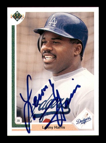 Lenny Harris Autographed Signed 1991 UDA Card #239 Los Angeles Dodgers #184129 