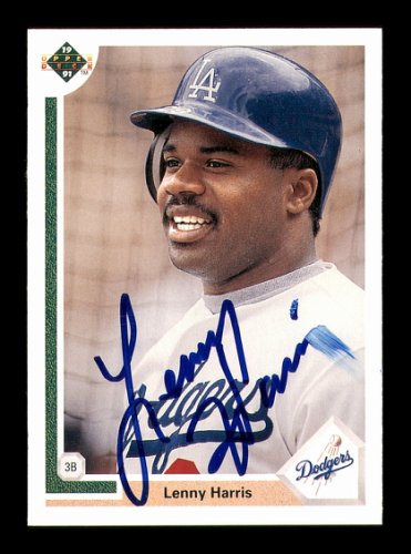 Lenny Harris Autographed Signed 1991 UDA Card #239 Los Angeles Dodgers #184130