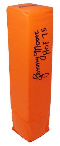 Lenny Moore Autographed Signed Orange Endzone Football Pylon w/HOF'75 