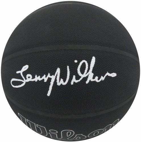 Lenny Wilkens Autographed Signed Wilson I/O Black 75th Anniversary Logo NBA Basketball 