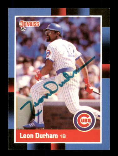 Leon Durham Autographed 1988 Donruss Card #191 Chicago Cubs #188499
