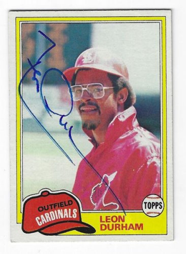 Leon Durham Autographed Signed 1981 Topps Card St. Louis Cardinals - Autographs