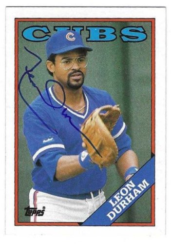 Leon Durham Autographed Signed Chicago Cubs 1988 Topps Card - Autographs