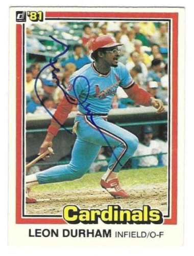 Leon Durham Autographed Signed St. Louis Cardinals 1981 Donruss Card - Autographs