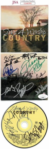 Linda Davis/Ricky Skaggs/Rachel Robinson/Bryan White Autographed Signed 2007 Songs 4 Worship Country Booklet w/ CD & Case- 10 sigs- JSA 