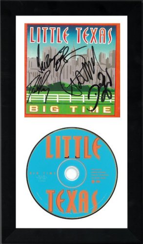 Little Texas Band Autographed Signed Big Time Album CD Cover w/ CD-5 sigs 6.5x12 Custom Framing- JSA #GG08379- Dwayne O'Brien/Tim Rushlow 