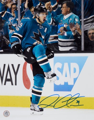 Logan Couture Autographed Signed San Jose Sharks Uniform Graphic 19x23 Frame