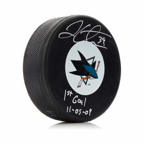 Logan Couture San Jose Sharks Autographed Signed & Dated 1st NHL Goal Puck
