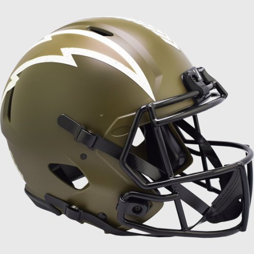 Los Angeles Chargers Speed Football Helmet SALUTE TO SERVICE 
