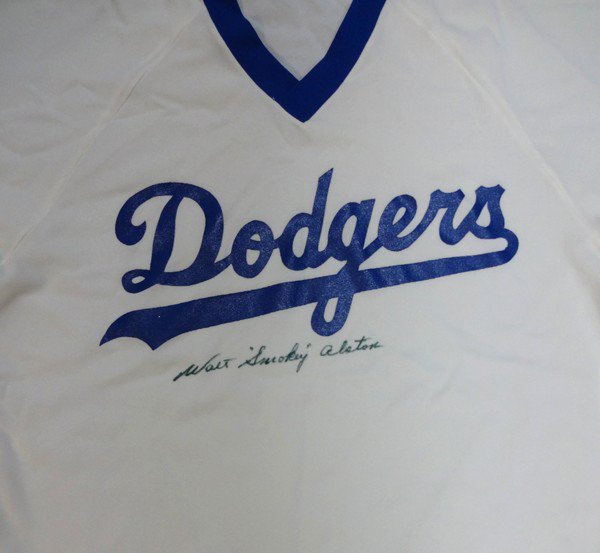 Los Angeles Dodgers Walter "Walt" Alston Autographed Signed White Jersey "Smokey" PSA/DNA 
