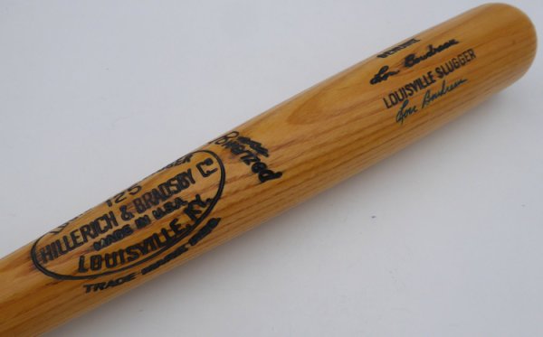 Lou Boudreau Autographed Louisville Slugger Bat Chicago Cubs Beckett Beckett Qr #Bm00464