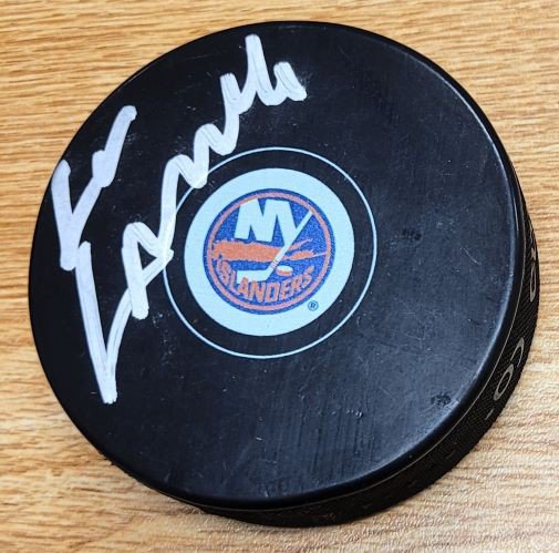 Lou Lamoriello Autographed Signed New York Islanders Hockey Puck - Autographs
