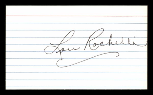 Lou Rochelli Autographed Signed 3X5 Index Card Brooklyn Dodgers #174237 