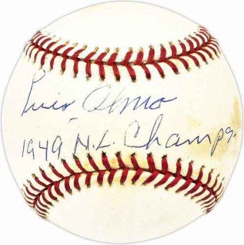 Luis Olmo Autographed Signed Official Nl Baseball Brooklyn Dodgers "1949 Nl Champs" Beckett Beckett Qr #Bm25927 