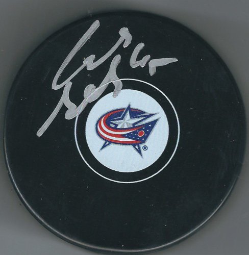 Lukas Sedlak Autographed Signed Columbus Blue Jackets Hockey Puck - Autographs