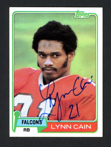 Lynn Cain Autographed 1981 Topps Card #258 Atlanta Falcons #160266