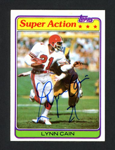 Lynn Cain Autographed 1981 Topps Card #73 Atlanta Falcons #160226