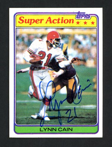 Lynn Cain Autographed 1981 Topps Card #73 Atlanta Falcons #160227