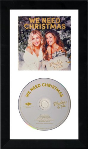 Maddie And Tae Autographed Signed 2020 We Need Christmas Mercury Records Album Cover Booklet w/ CD 6.5x12 Custom Framing COA 