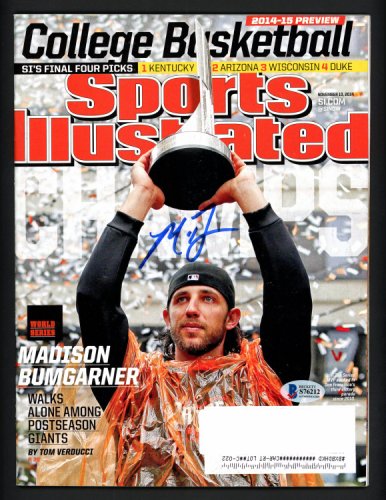 Madison Bumgarner Autographed Signed Sports Illustrated Magazine San Francisco Giants Beckett Beckett 