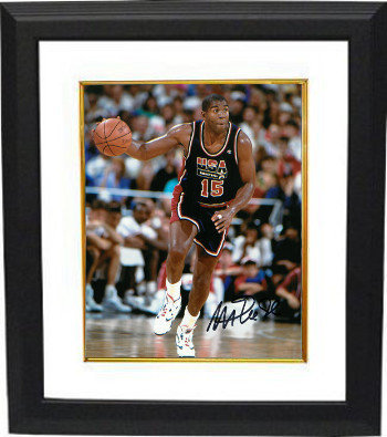 Magic Johnson Autographed Signed Team USA Olympic Dream Team 8X10 Photo Custom Framing - JSA Hologram 