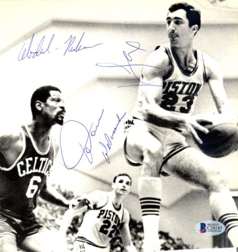 Mahdi Abdul-Rahman, Dave Debusschere & Jim Fox Autographed Signed 8X8 Magazine Page Photo Beckett Beckett 