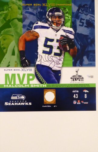 Malcolm Smith Autographed Signed 13X14.5 Photo Seattle Seahawks Super Bowl Xlviii Fanatics Holo #177454 