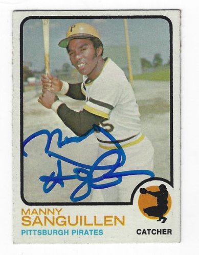 TSE Manny Sanguillen Autographed Custom Black Baseball Jersey