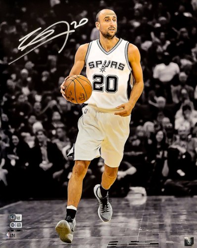 Authentic Autographed Signed Manu Ginobili Spurs NBA Adidas Rev30 Jersey  Medium