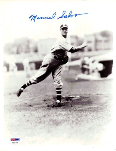 Manuel Manny Salvo Autographed Signed 8X10 Photo Boston Braves PSA/DNA 