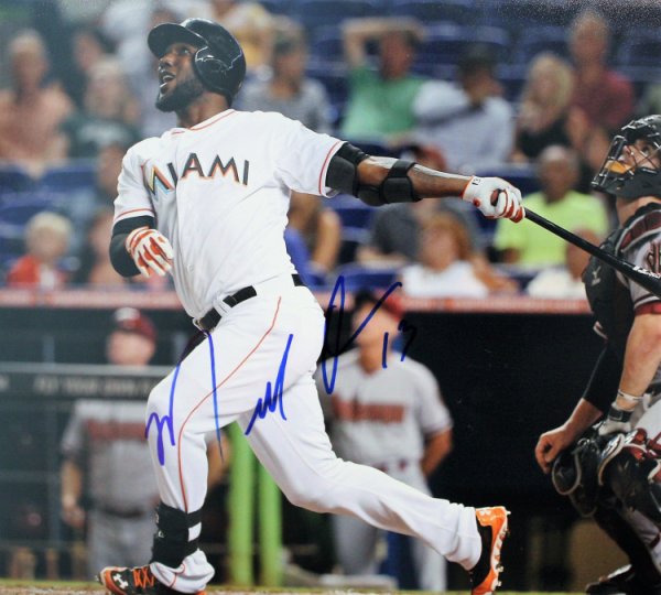 Marcell Ozuna Autographed Signed 11X14 Miami Marlins Photo With COA - Autographs