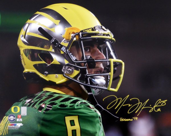 Marcus Mariota Autographed Signed 16X20 Photo Oregon Ducks "Heisman '14" Mm Holo #89882 