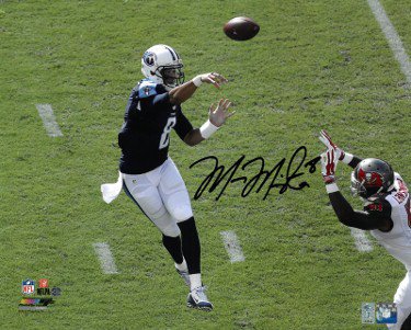 Marcus Mariota Autographed Signed Tennessee Titans 16X20 Photo #8- Mariota Hologram (First Ever NFL TD Pass vs Tampa) 