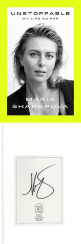 Maria Sharapova Autographed Signed Unstoppable: My Life So Far Hard Cover Book- JSA (Bookplate 1st Edition/Tennis Grand Slam) 