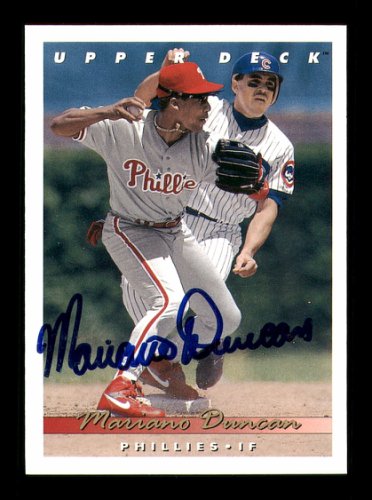 Mariano Duncan Autographed Signed 1993 UDA Card #201 Philadelphia Phillies #184311 