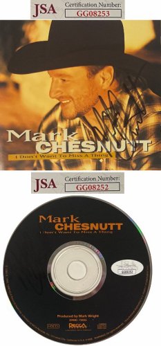 Mark Chesnutt Autographed Signed 1999 I Don't Want To Miss A Thing Album Cover w/ CD & Case- JSA #GG08252 & #GG08253 