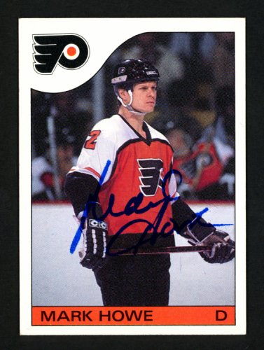 Mark Howe Autographed 1985-86 Topps Card #35 Philadelphia Flyers #154133