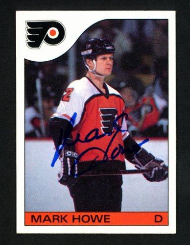 Mark Howe Autographed 1985-86 Topps Card #35 Philadelphia Flyers #154136