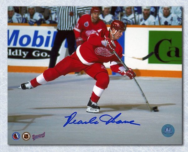Mark Howe Autographed Signed Detroit Red Wings Point Shot 8x10 Photo