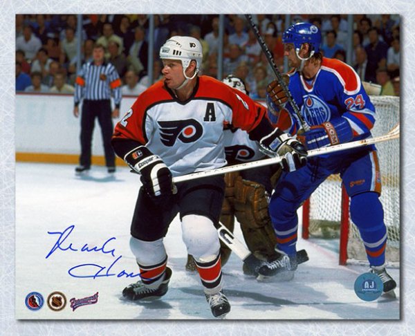 Mark Howe Autographed Signed Philadelphia Flyers Game Action 8x10 Photo