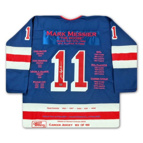 Mark Messier autographed jersey New York Rangers Steiner Hand Painted – JAG  Sports Marketing