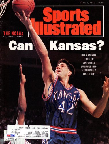 Mark Randall Autographed Signed Sports Illustrated Magazine Kansas Jayhawks PSA/DNA 